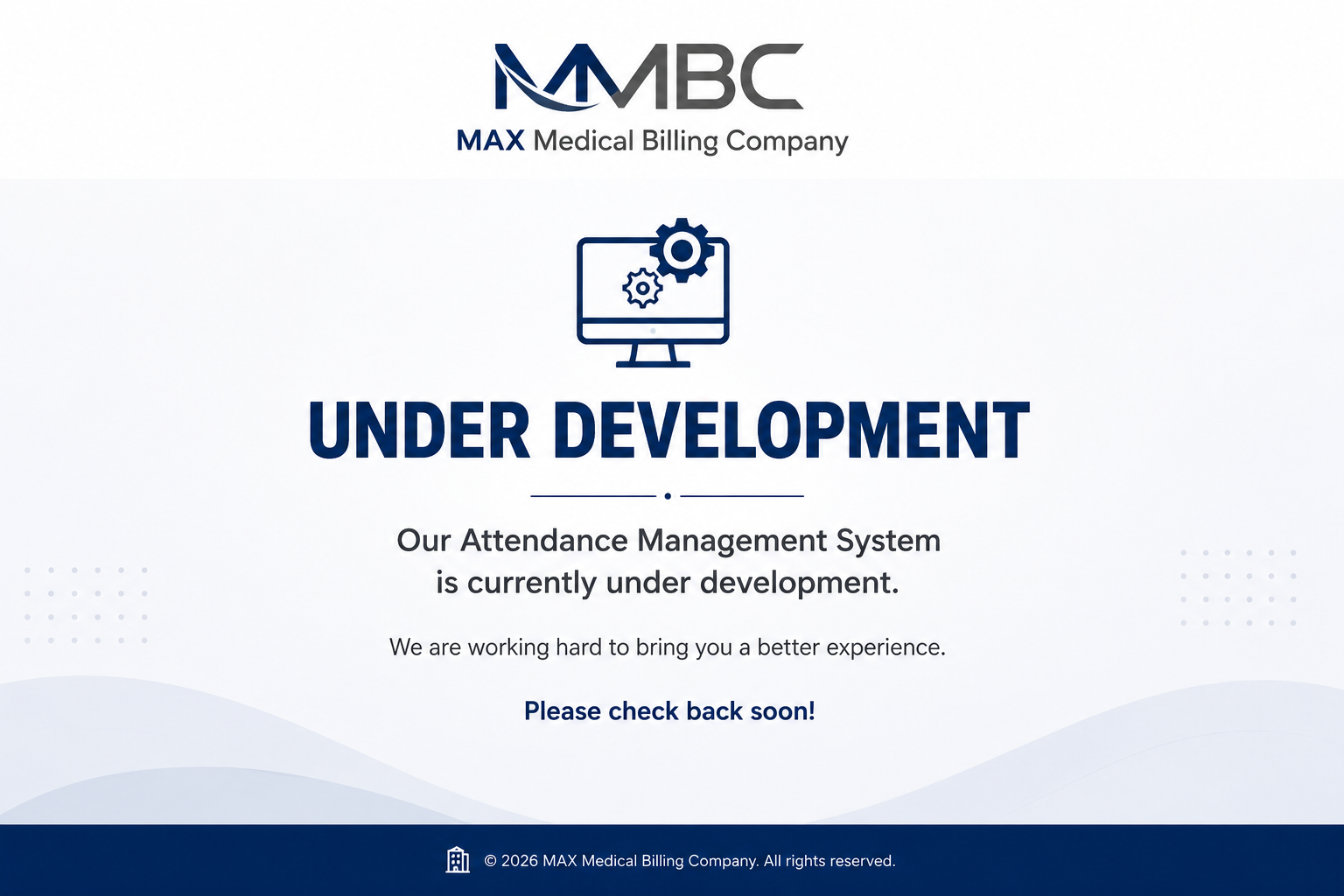 MMBC Attendance Management System is under development